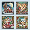 (US Local)4pack Xmas-Special Shaped Diamond Painting Kit(30x30cm)