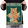 Brush Teeth Cat - Vintage Metal Signs - 20*30cm/30*40cm