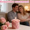 Rose Bud Candle Silicone Mould DIY Flower Aromatherapy Candle Mould Reusable Handmade Soap Silicone Moulds for Valentines Day Wedding Handicraft Souvenir (Valentine Day B)