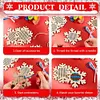 10Pcs Christmas Snowflake - Cross Stitch Wood Pendants Embroidery 9cm