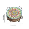 8pcs DIY Anti Slip Mandala Coasters Stackable Creative for Tabletop Protection