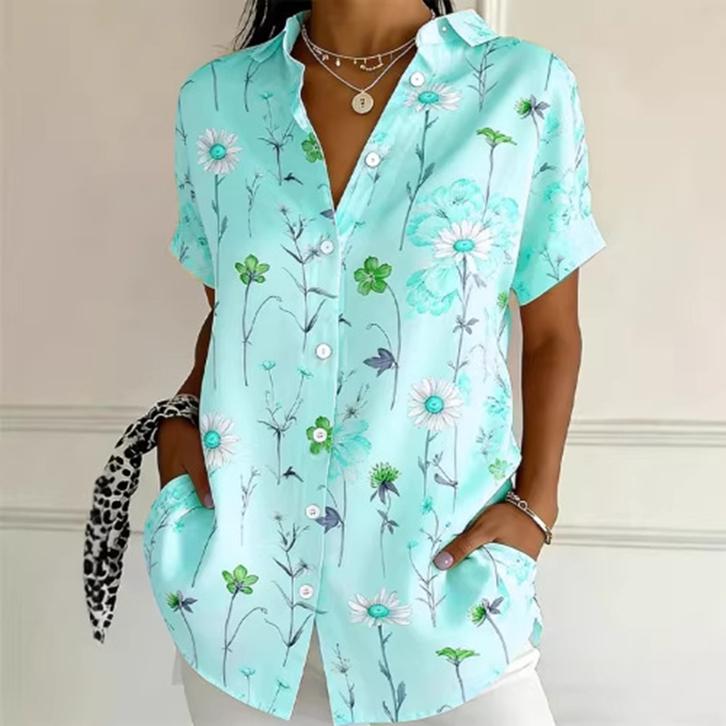 Comstylish Women's Summer Floral Shirt