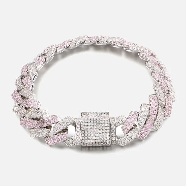 Iced Out Cuban Chains Link Bracelets 13MM Hip Hop Bling Bling
