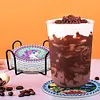 Diamond Painting Coaster DIY Animal Cup Cushion Table Placemat(8 Piece Set 1 Rack)