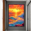 Seaside Rising Sun-9CT Stamped Cross Stitch 68*95cm/26.77*37.4in(Big Size)