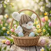 Handmade Mini Bunny Hug Cute with Gift Box Card Soft Floppytiny Easter Bunnie Best Gifts for Bunny Easter Holiday Birthday
