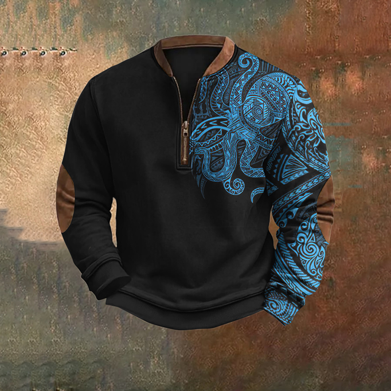 Men's Viking Inspired Zip Up Sweatshirt