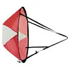 Foldable Boat Wind Sail Paddle Sailing Canoe Boat Wind Window (Red)
