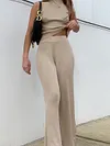 Empire Wide Leg Two-Piece Suits