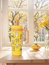 Stainless Steel Whale Fountain Tumbler with Handle Drinking Cup Creative Gift