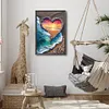 Love sunset beach - perce ronde peinture diamant-40 * 60cm (grande taille)