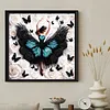 Black Butterfly Girl-Partial Special Shaped Diamond painting 30*30CM