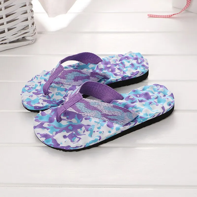 women camouflage slippers summer flip flops travel beach slipers antiskid shoes for girls outdoor female footwear