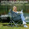  Hammock Camping Chair Folding Portable Swinging Chair with Cup Holder for Outdoor RV Lawn Backyard Patio,Support 350 lbs