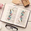 4Pcs Special Shape Feather 5D DIY Diamond Painting Bookmark for Book Lovers