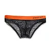 Men's Low Waist Sexy Large Mesh Breathable Transparent Briefs