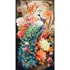 (US Local)Peacock Peony-16CT Stamped Cross Stitch Kit(73x119cm)