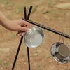 4Pcs 300ml Outdoor Sierra Bowl Stainless Steel Tableware for Backpacking Hiking