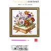 Diamond Painting Wooden Double-Sided Flowers Book Ornaments Kit with Photo Frame Desktop