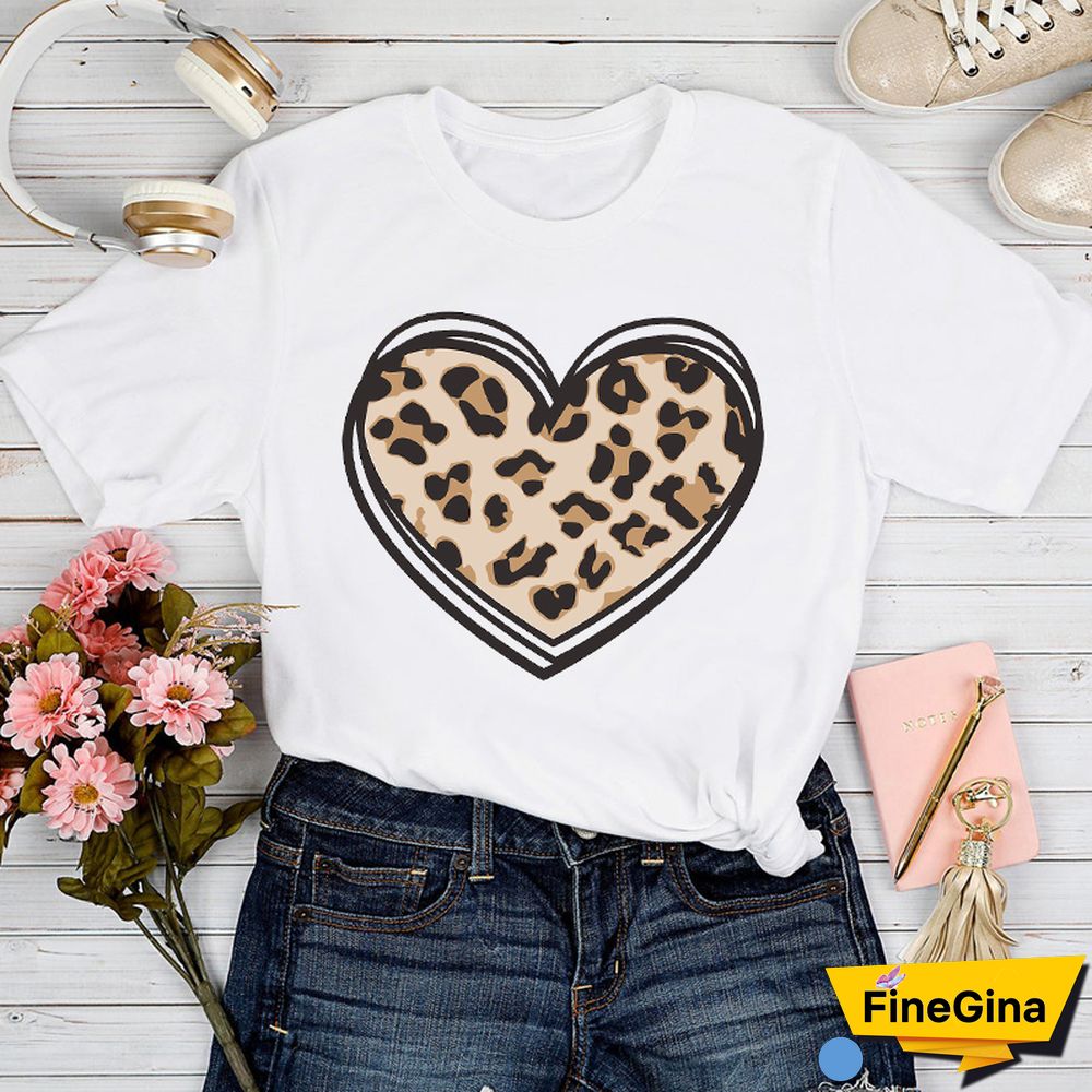 T-shirts Women Love Geometric Trend Style 90s Spring Summer Tshirt Top Lady Print Clothes Graphic Female Tee T-Shirt