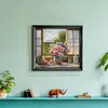 Windowsill Vase-14CT Stamped Cross Stitch 47*44cm/18.5*17.32in