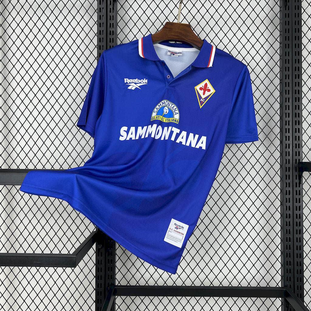 1995-1996 Retro Fiorentina Home Football Shirt 1:1 Thai Quality Maxi Kit