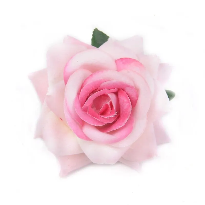 100pcs 6cm Flannel Corner Rose Artificial Flower Heads For Home Wedding Car Decorative DIY Scrapbooking Fake Flower Wall Crafts