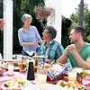 Hexagon Fly Repellent Fan Food Picnic Protector Pest Away Table Fans (A)