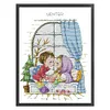 4 Season Window-Winter-14CT Stamped Cross Stitch Kit(29x38cm)
