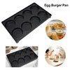 8-Hole Egg Burger Machine Reusable Meat Fryer Plate Bread Mold Pan for Gas Oven