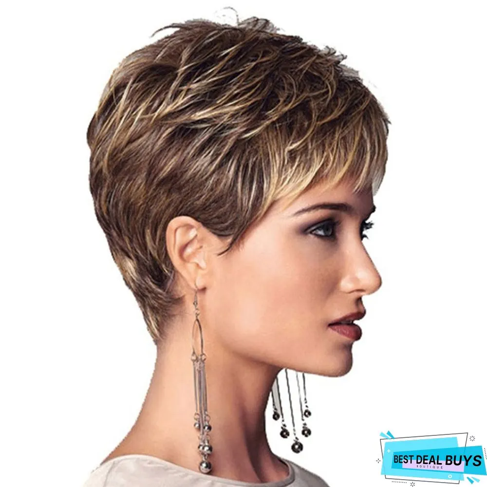Wig Short Curly Hair Short Hair Ladies Fluffy Natural