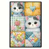Cat 5D DIY Diamond Art Painting Notebook Kit 50 Pages A5 Rhinestone Art Painting Notebook Kit for Adults Beginners Holiday Birthday Gift