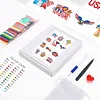 12pcs Independence Day 5D DIY Square Drill Diamond Painting Kits for Adults Beginners Home Decor Diamonds Paintings Gem Art 5.91x7.09in