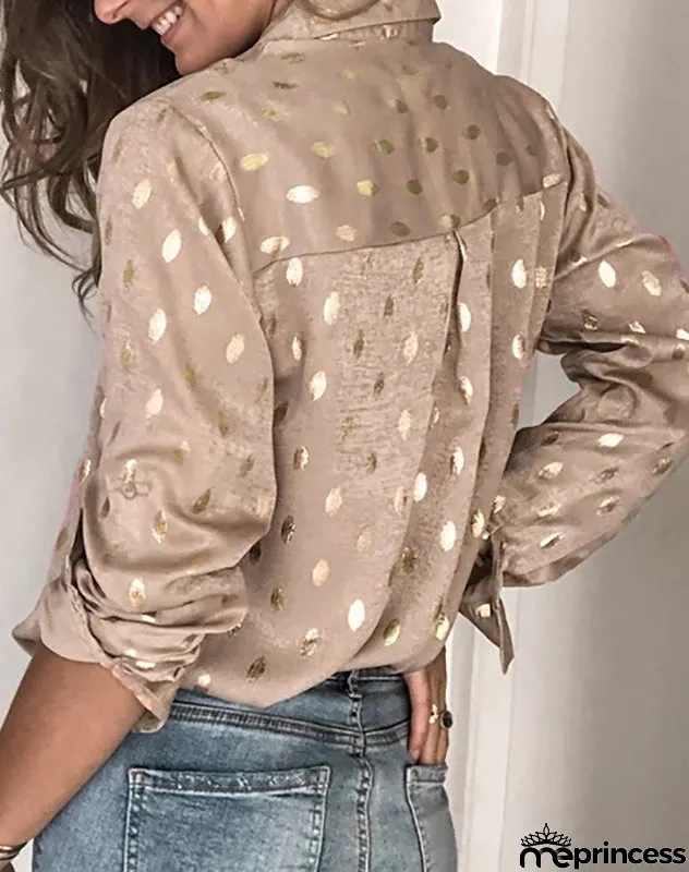 Long Sleeve Print Loose T-shirt Top