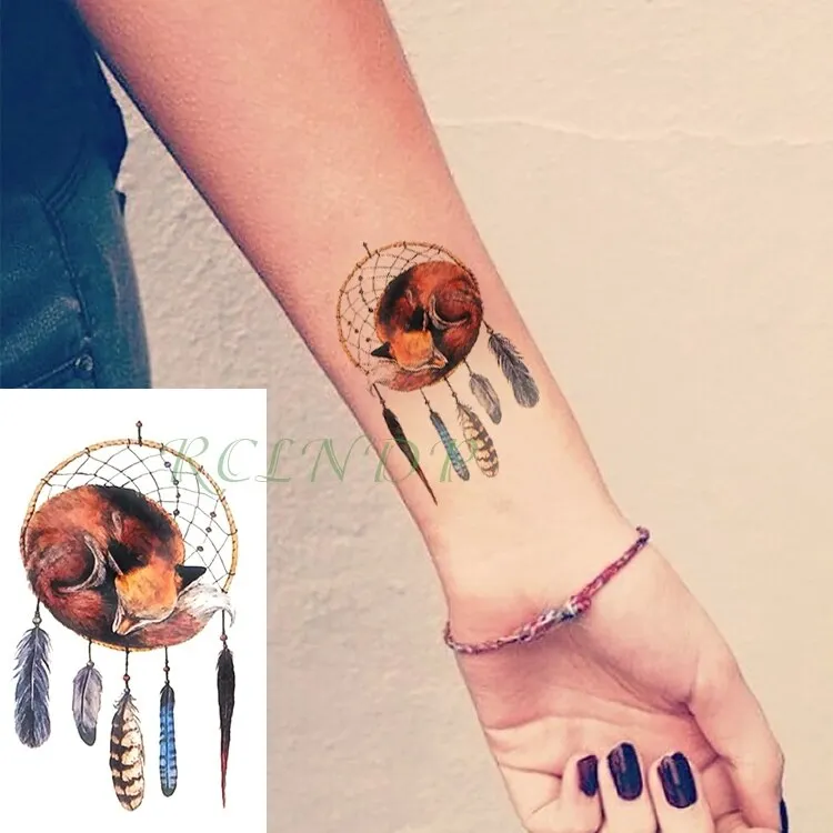 Water Transfer fake flsh tattoo cute cartoon gray rabbit Waterproof Temporary Tattoo sticker for adults kids 10.5*6 cm