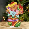 >SALE<Desktop Round Diamond Painting Ornament Acrylic Xmas Stocking (#4)