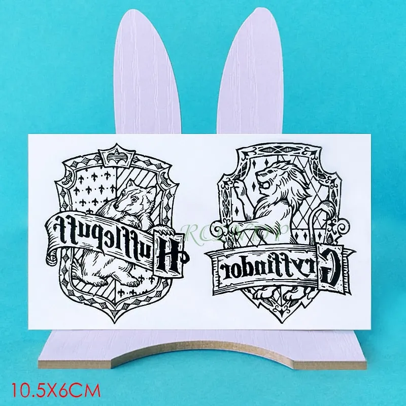 Waterproof Temporary Tattoo sticker movie School badge fake tatto flash tatoo for men women