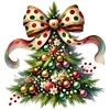 Bow Christmas Tree-11CT Stamped Cross Stitch 40*40cm/15.75*15.75in