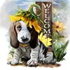 Dog with Sunflower-Partial Round Diamond Painting