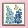 14CT/11CT July - Stamped Cross Stitch 17*17cm/6.69*6.69in(Brand)