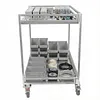[US Local Warehouse] Heavy Duty Rolling Utility Cart with Wheels Handle 660lbs Capacity Rolling Cart