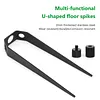 1Pcs Ground Anchor Pegs Stainless Steel U Pegs for Camping Tents (holder base)