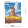 Diamond Painting -DIY Round Drill Mountain Windmill(40x50cm)