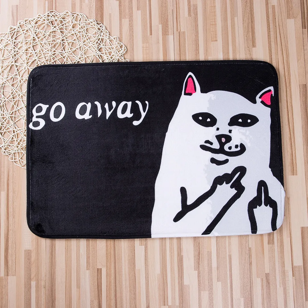 Creative Anti-Skid Door Mat Shaggy Area Elk Cat Print Rug Dining Room Carpet Floor Door Mat Home Bedroom Floor Mat