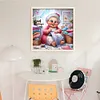Happy Old Lady - 11CT Stamped Cross Stitch - 45*45cm