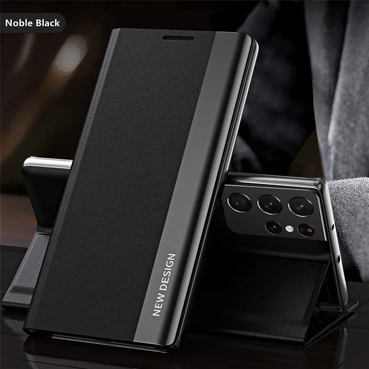 Leather Magnetic Flip Cover For Samsung