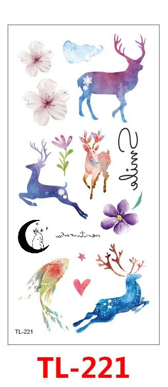 Waterproof Temporary Tattoo Sticker Mermaids Animals Flowers Designs Tattoos Body Art Arm Fake Tatoo Women Men