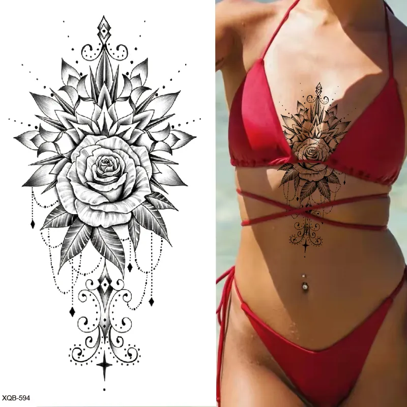 Sdrawing Forest Animal Temporary Tattoos for Men Wolf Tattoo Stickers Tiger Skull Skeleton Fake Tattoo for Women Arm Sleave