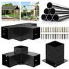 [US Local Warehouse] 2 Pack Shade Sail Poles 10FT Outdoor Sun Shade Poles 2.13in Diameter Heavy Duty Metal Post for Deck Patio Outside Backyard