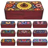 DIY Diamond Art Wooden Storage Box with Lid for Jewelry & Crafts Organization Kit